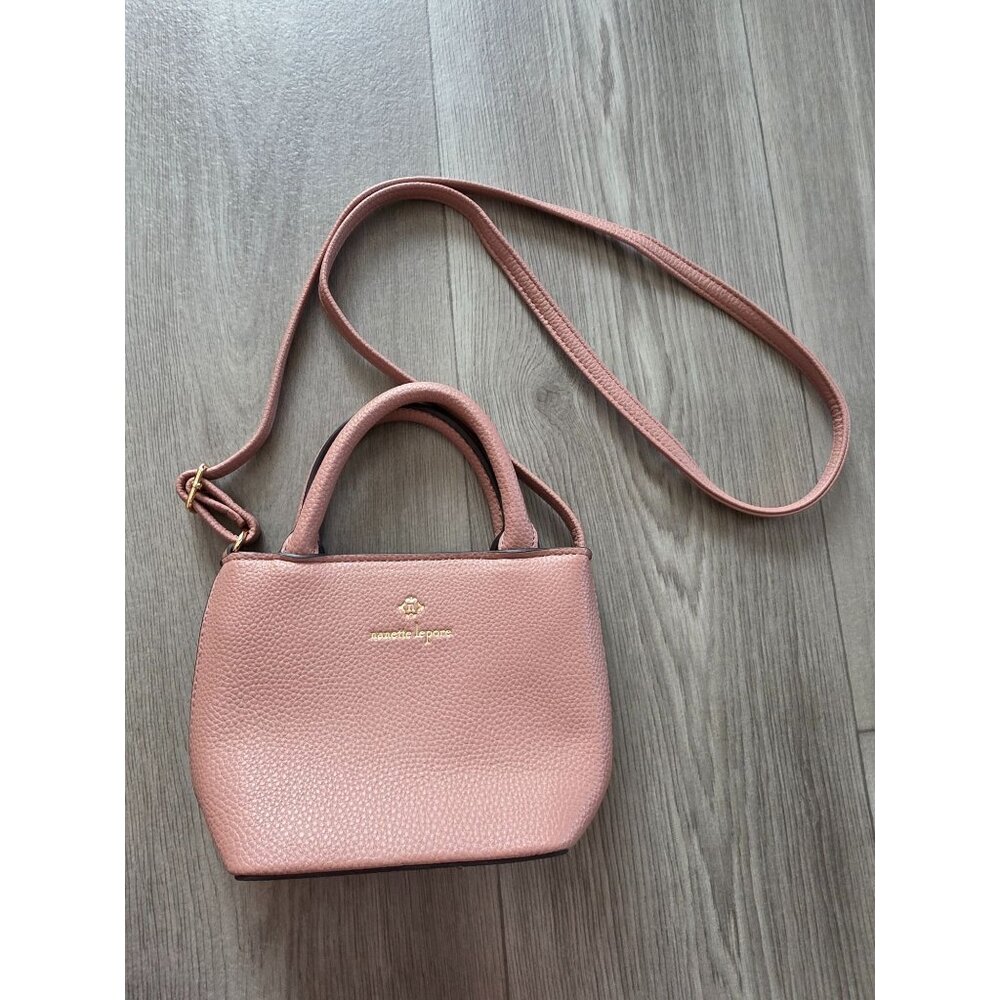 Nanette Lepore Pink Textured Mini Crossbody Bag